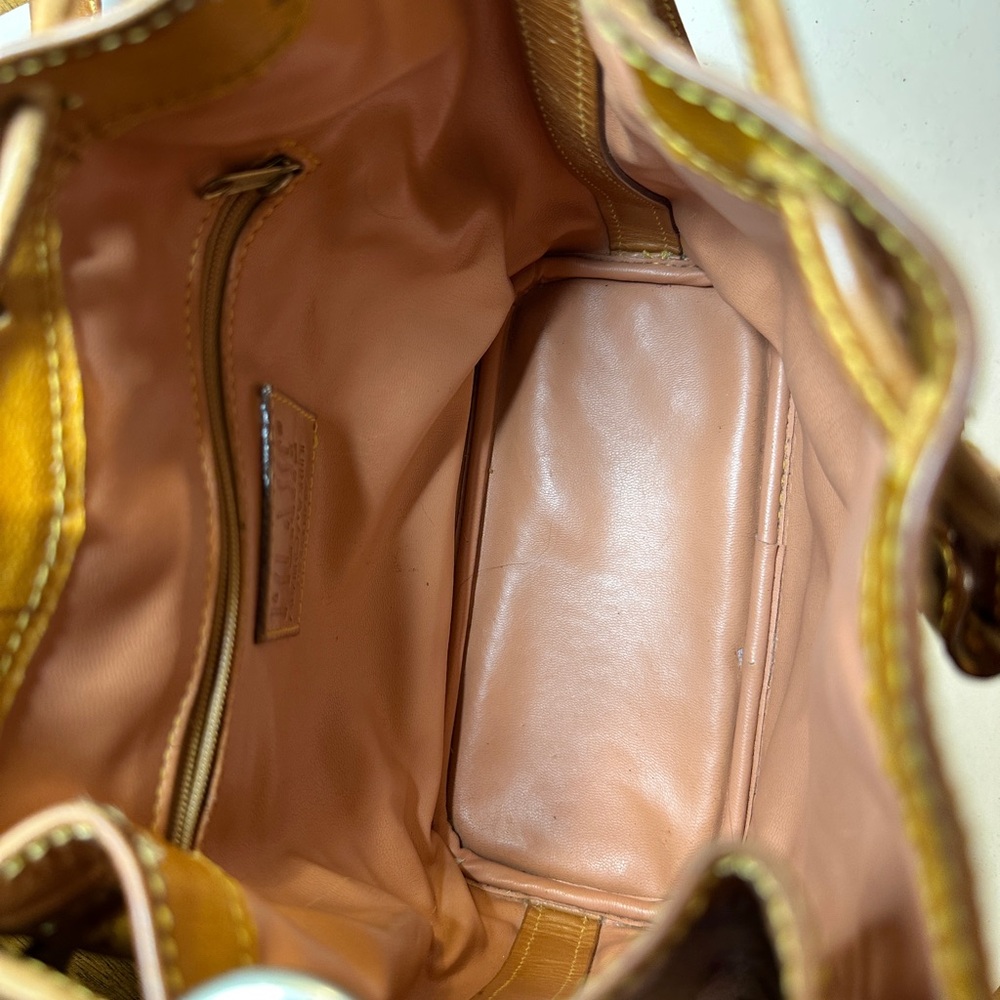 Vintage Map Print Tan Bucket Bag - Picture 7 of 12